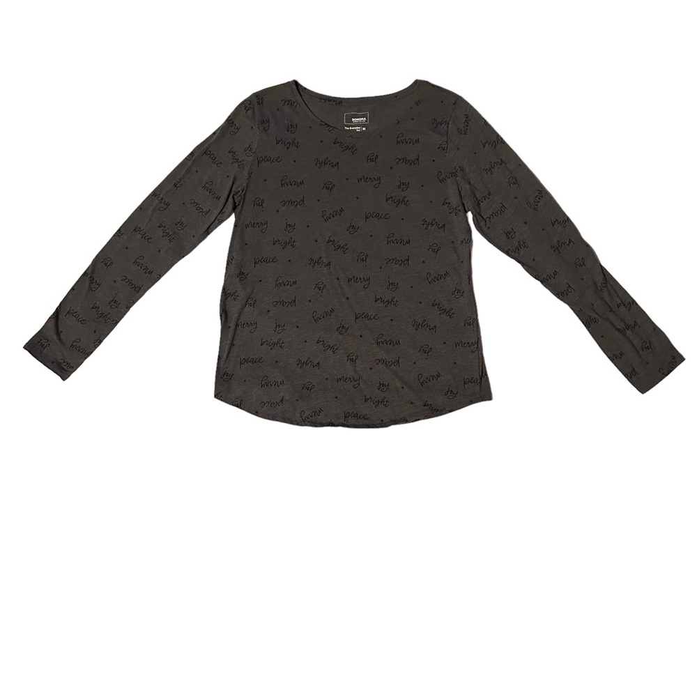 Sonoma Goods For Life The Everyday Tee M Multicolor Christmas Long Sleeve